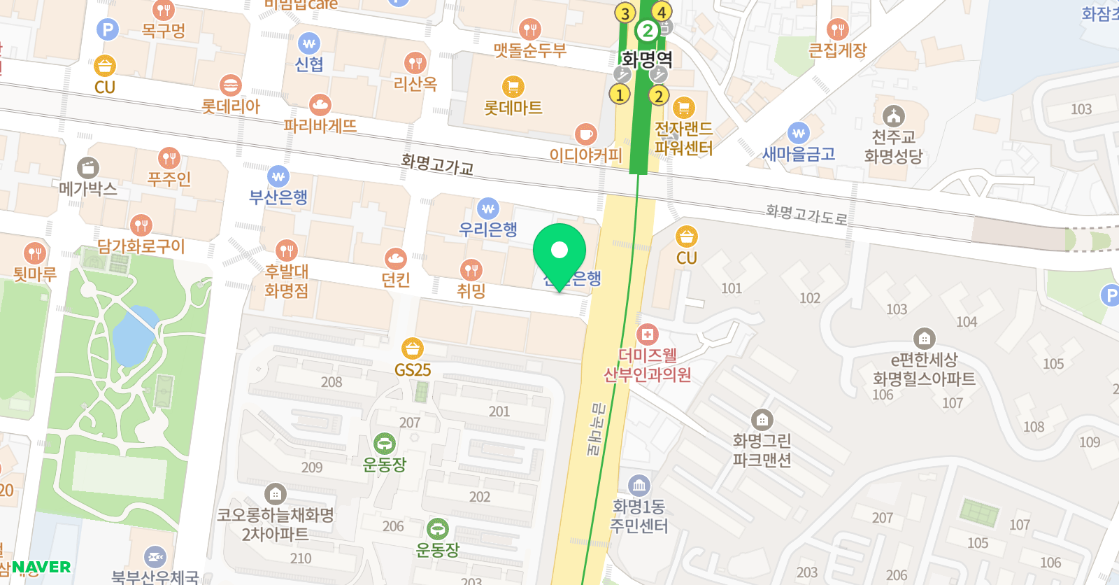 비끄아트 레드펭귄 화명학원 위치