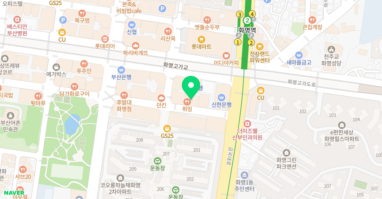 이찬우태권도아카데미 위치