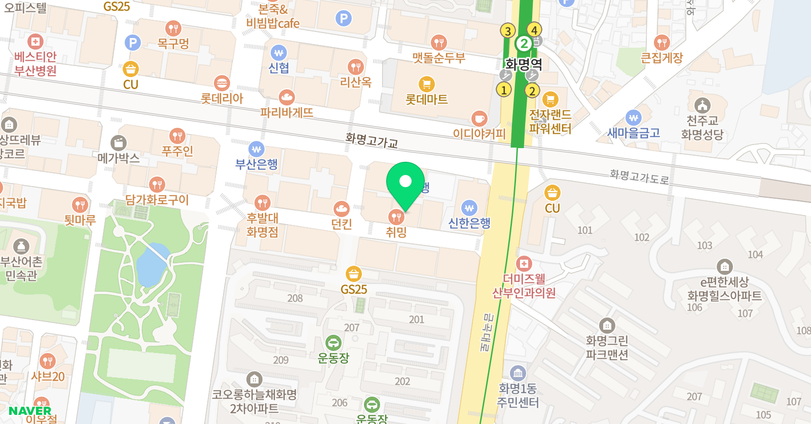 스마트해법 영어교습소 화명리드온 위치