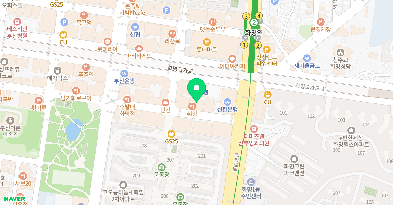 시매쓰 화명학원 위치
