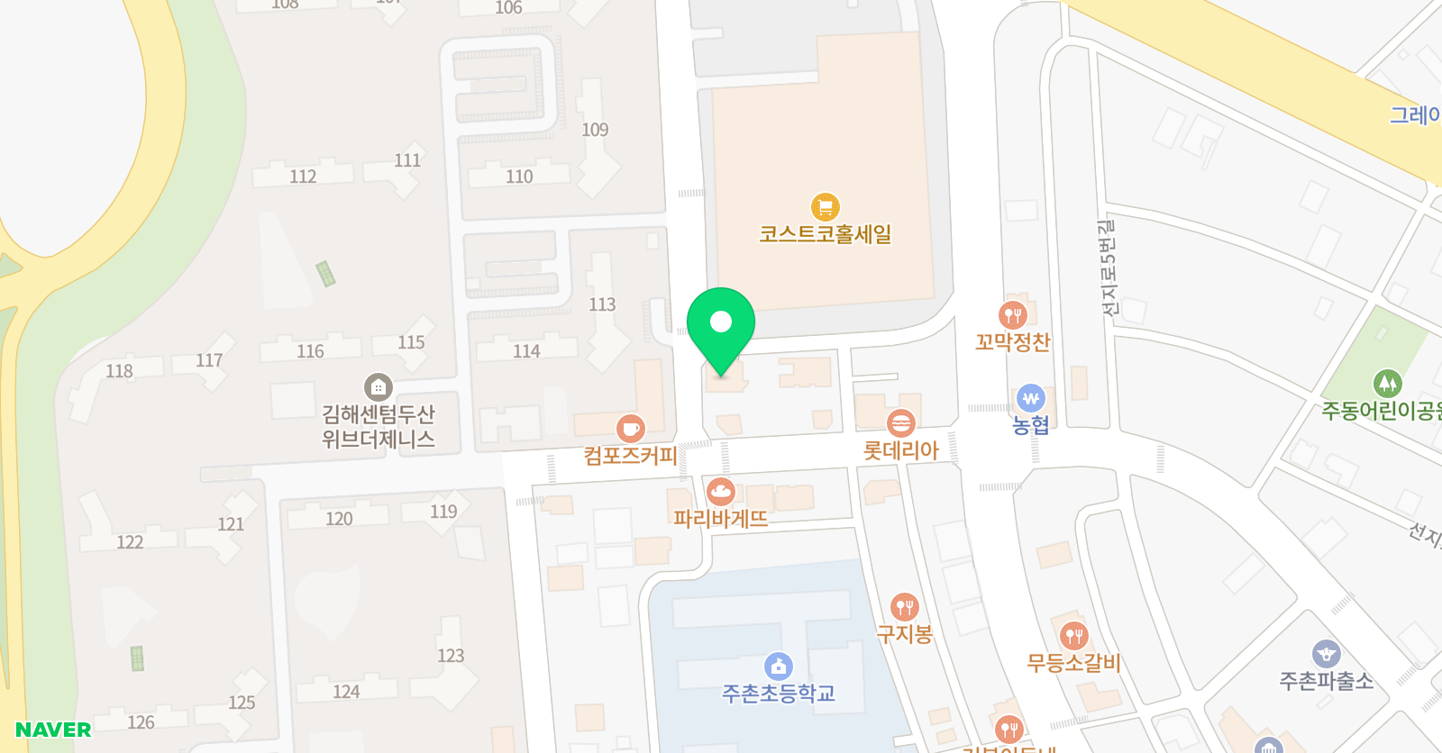 지혜의숲 주촌센터 위치