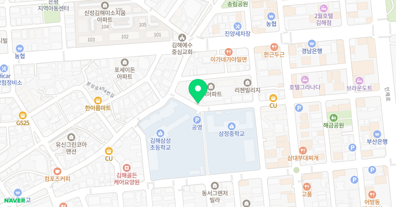 스마트해법 영어수학 김해삼정점 위치