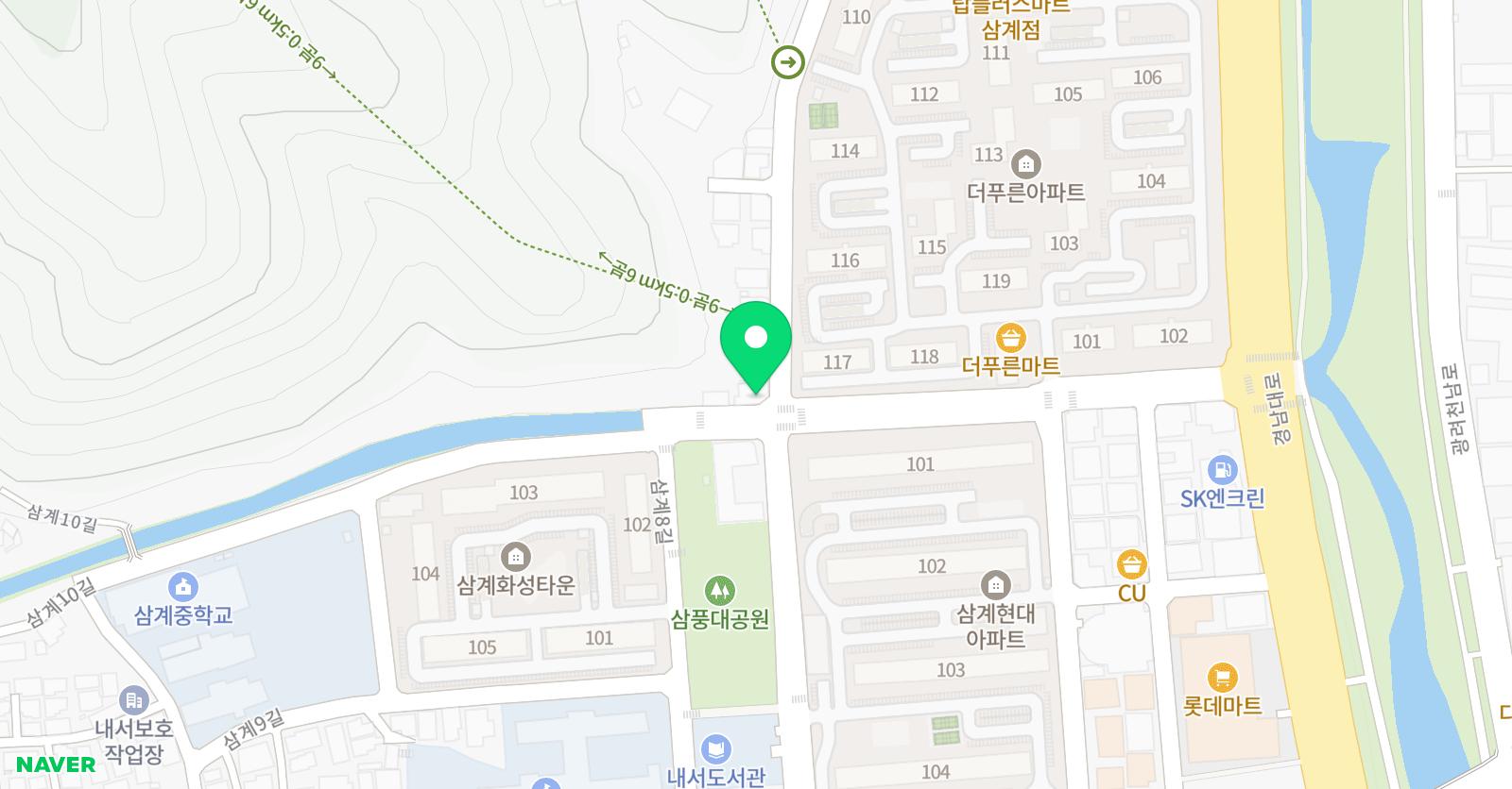 열정 수학영어학원 위치