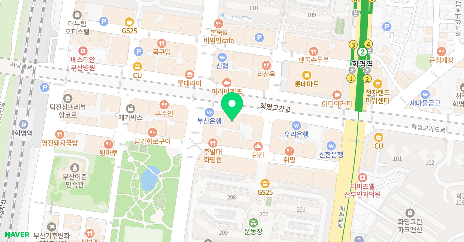 와이즈만 부산화명센터 위치