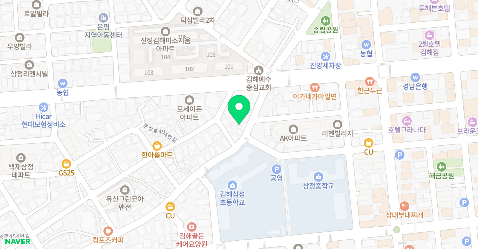 맨투맨 학원 동김해캠퍼스 위치