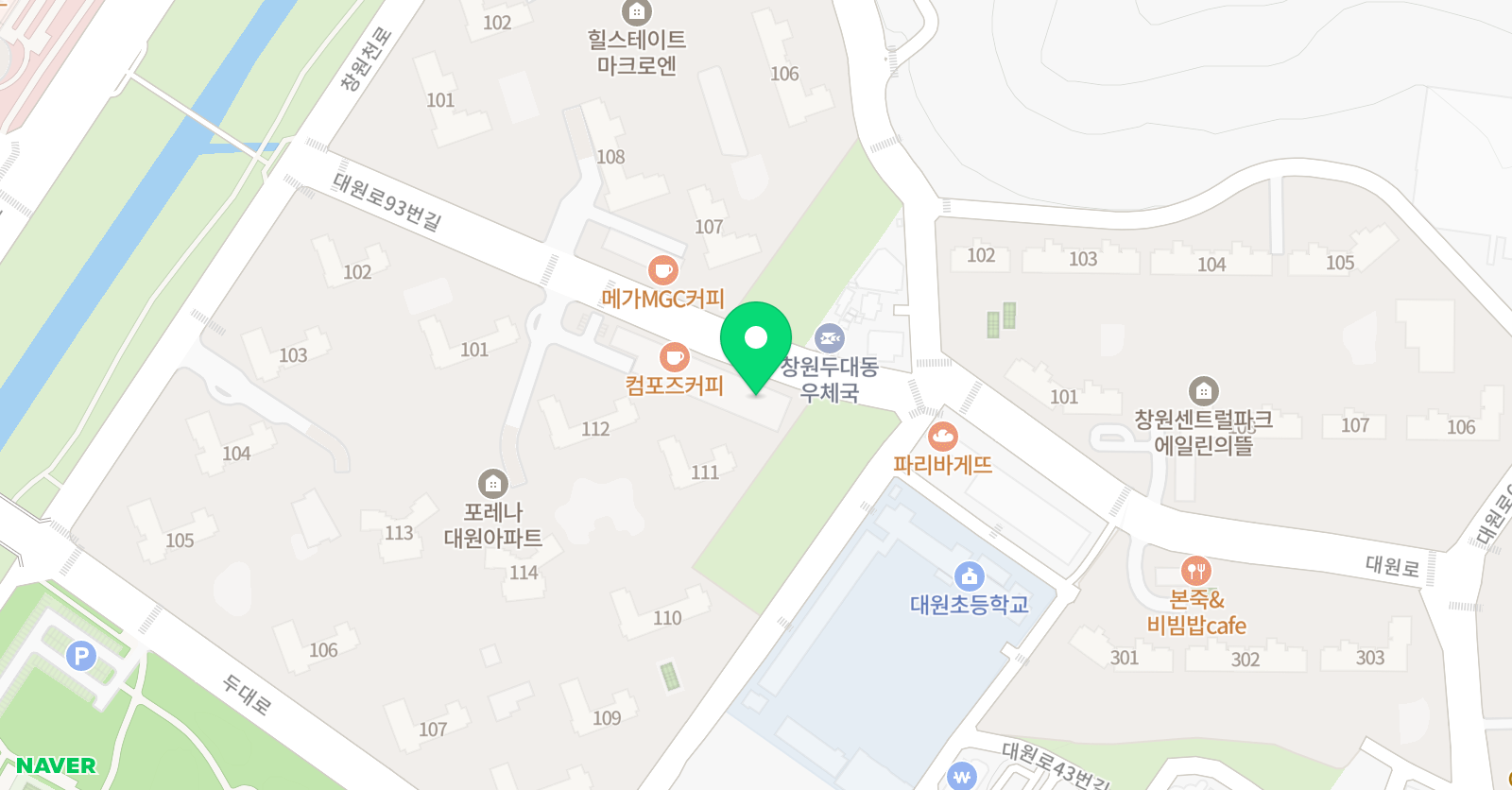 CHA 수학학원 위치