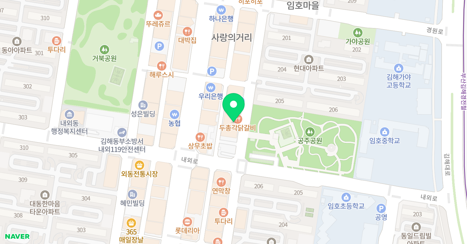 주니어랩스쿨 학원 김해내동 위치