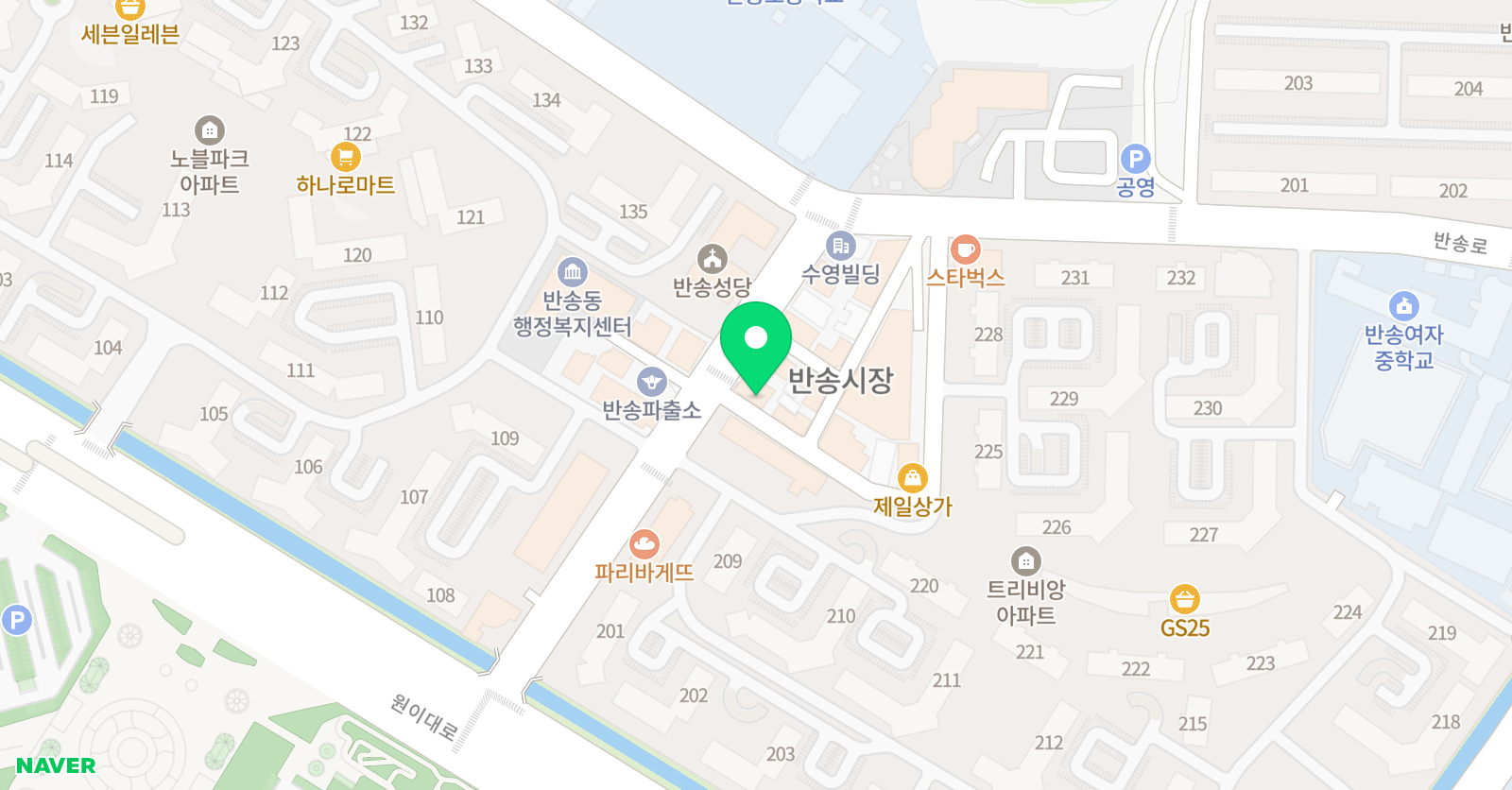 미미아트리 미술학원 반림점 위치