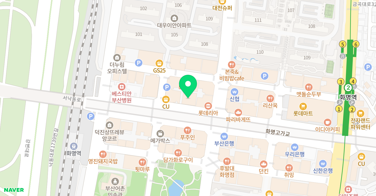 화명폴리 어학원 위치