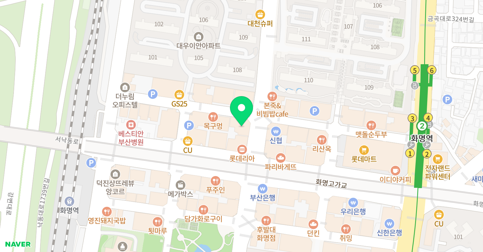 책나무 화명 독서논술학원 위치