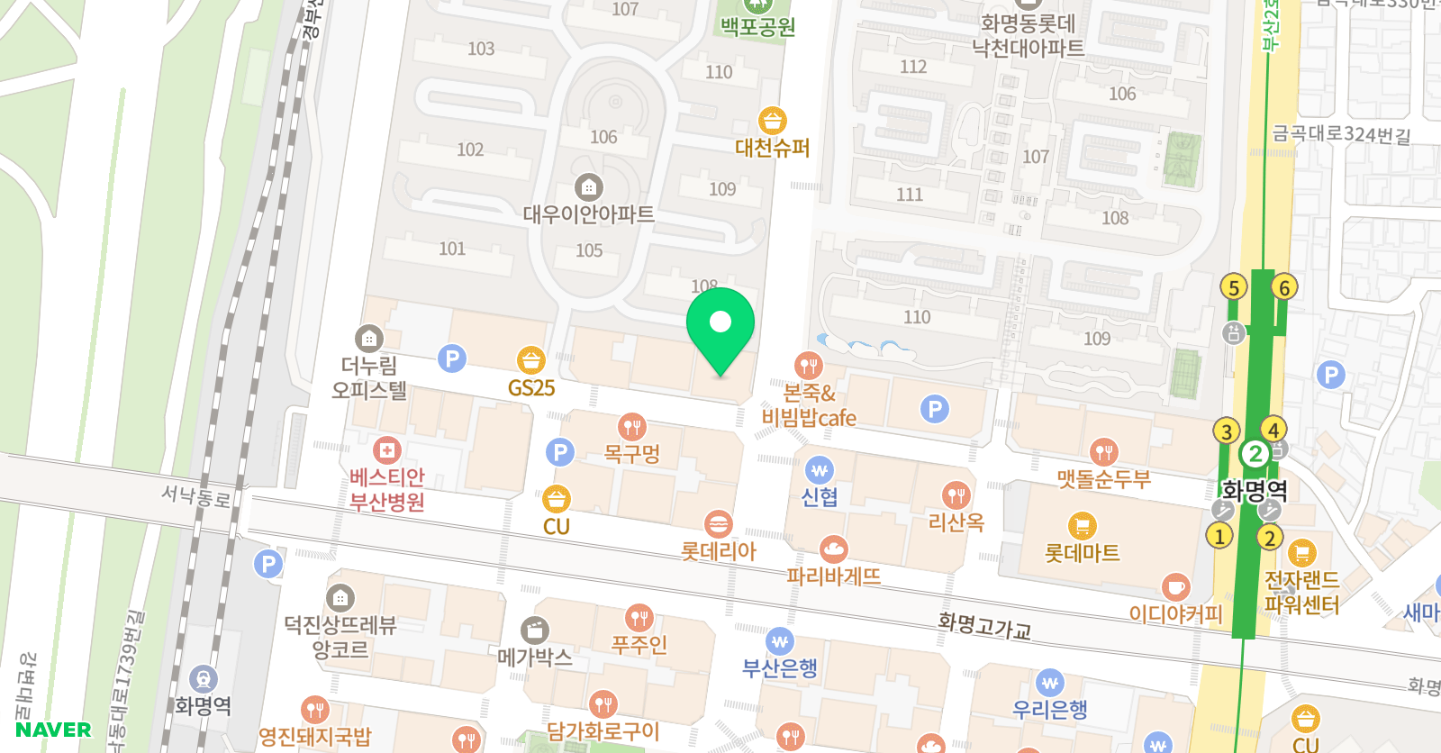 탑앤탑 수학학원 위치