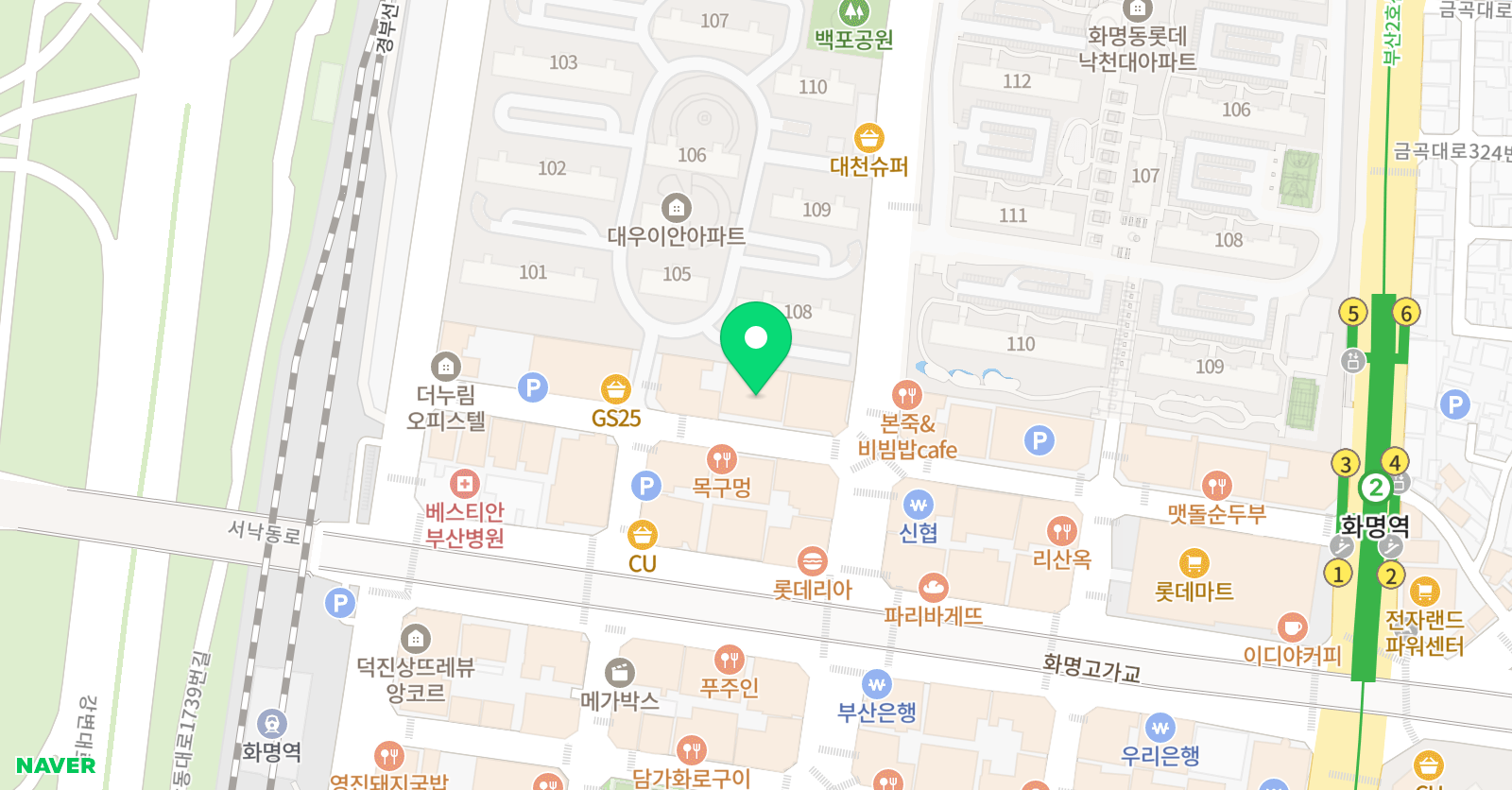 Q수학학원 위치