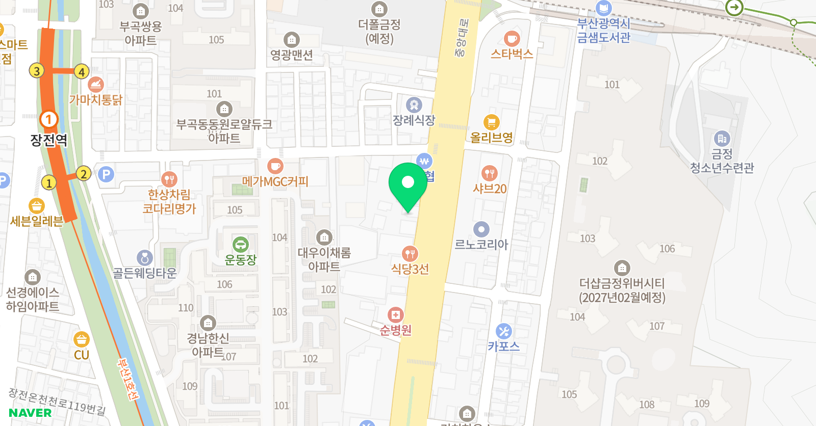 금정하랑 태권도 위치