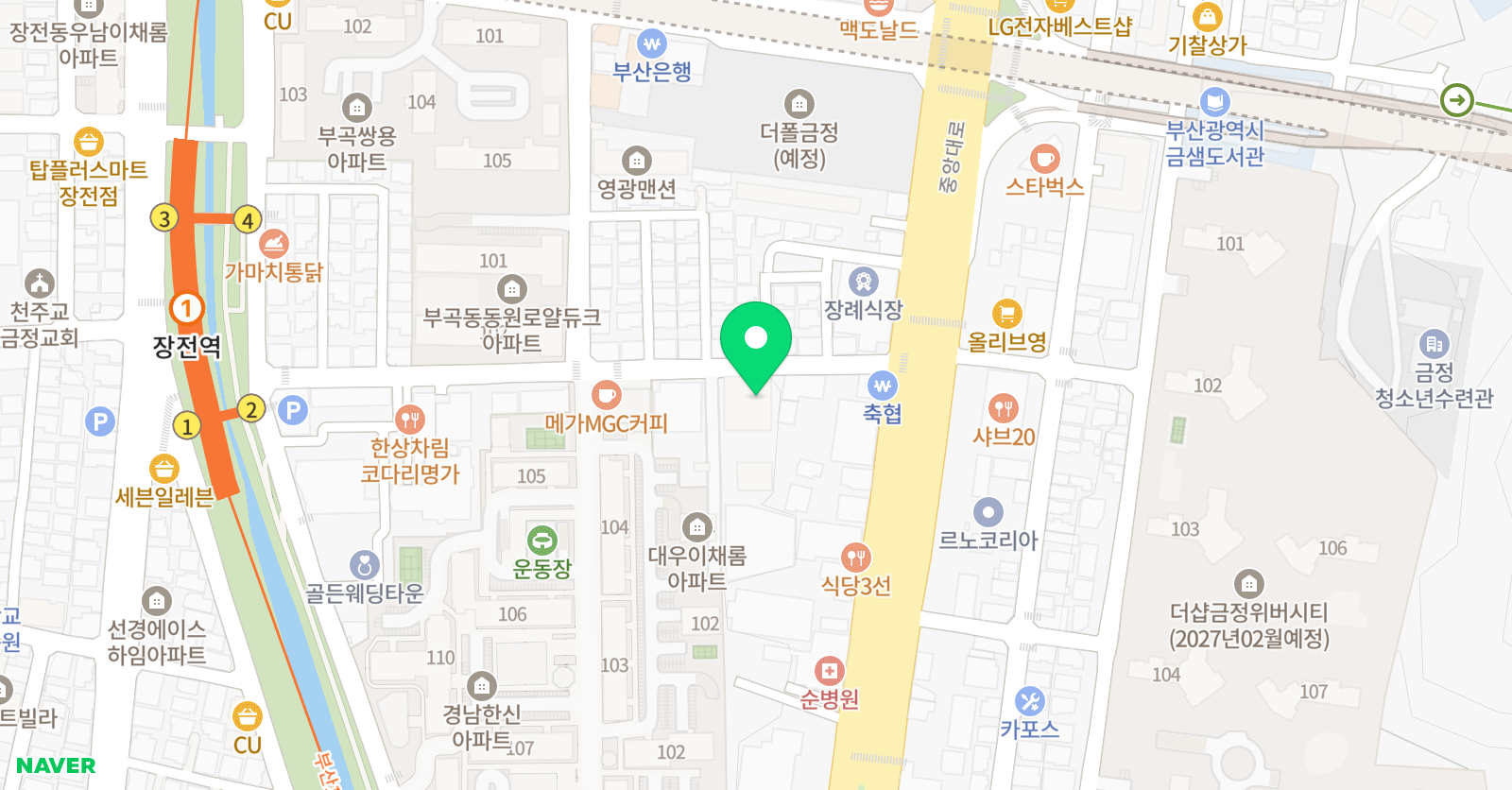 와이즈만영재교육 금정센터 위치