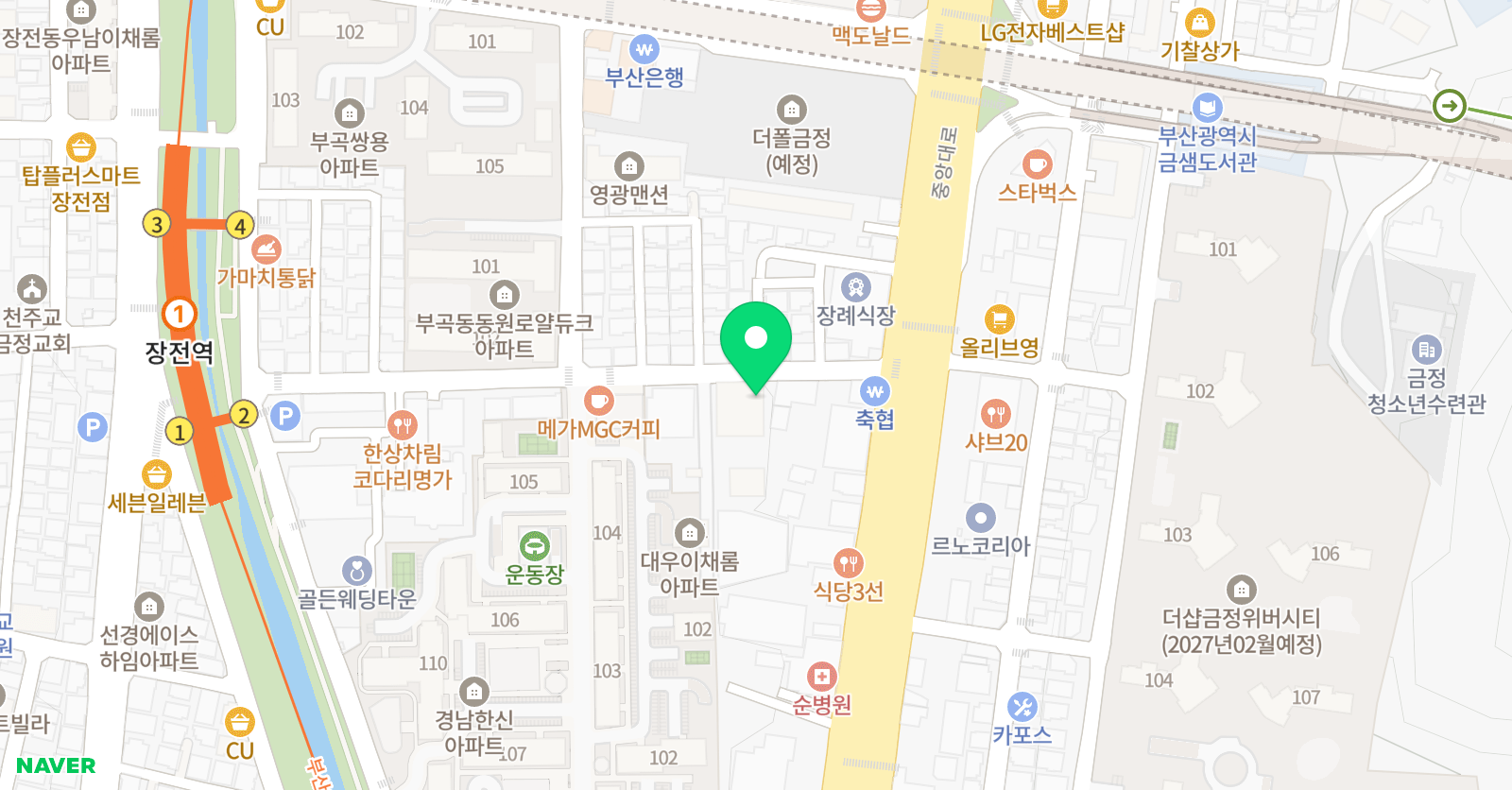 엠제이영어학원 위치