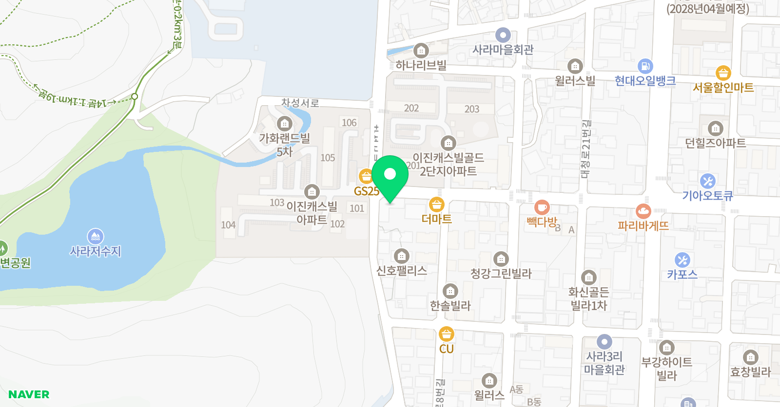 푸르넷 학원 대청점 위치