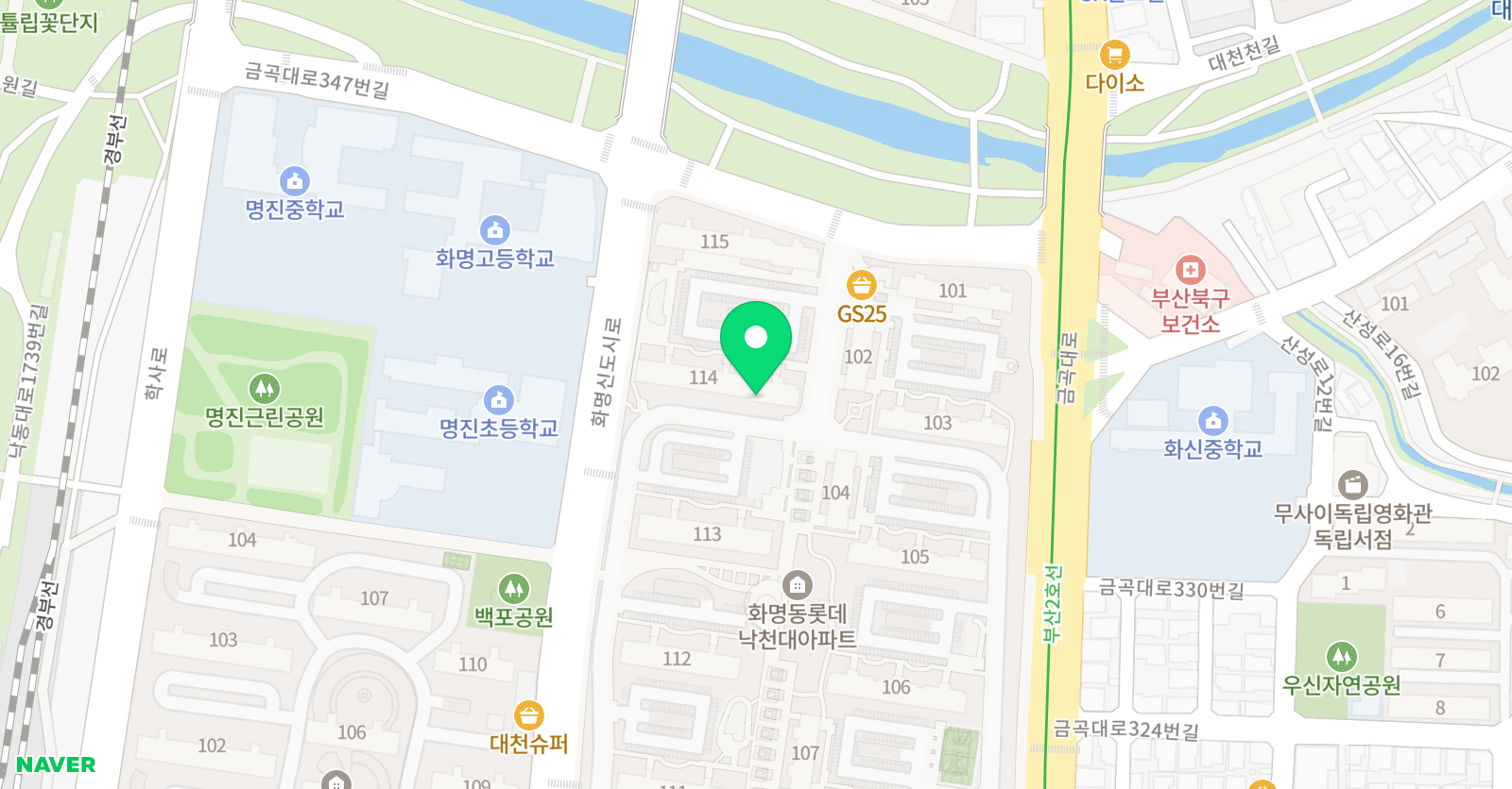 스마트해법 영어 화명낙천대교실 위치