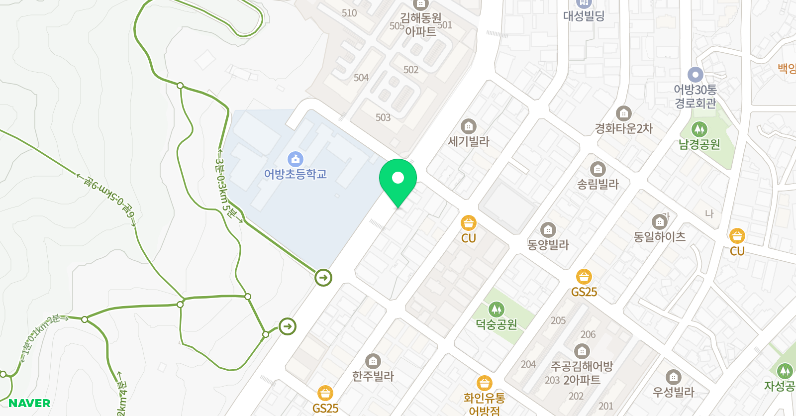 뮤엠 영어교습소 어방초점 위치