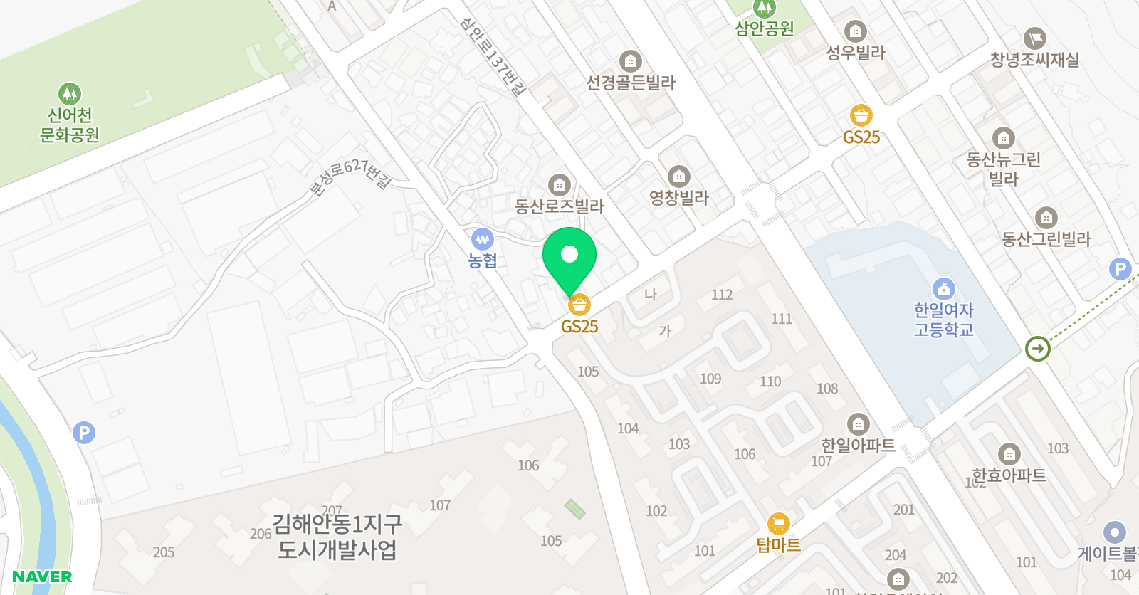 리드인 안동푸르지오점 위치
