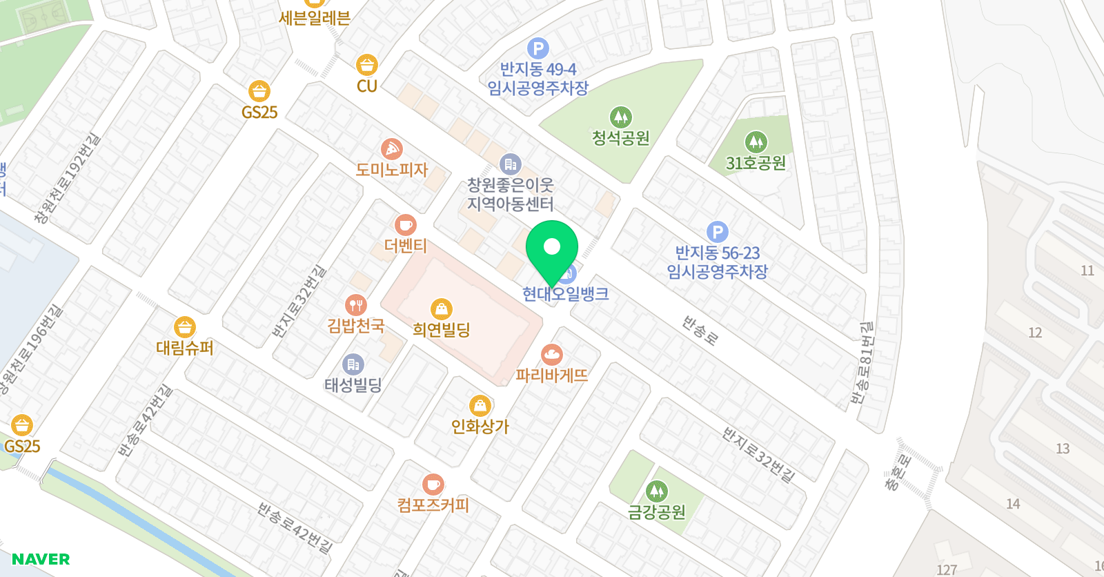 마루한아람 태권도 위치