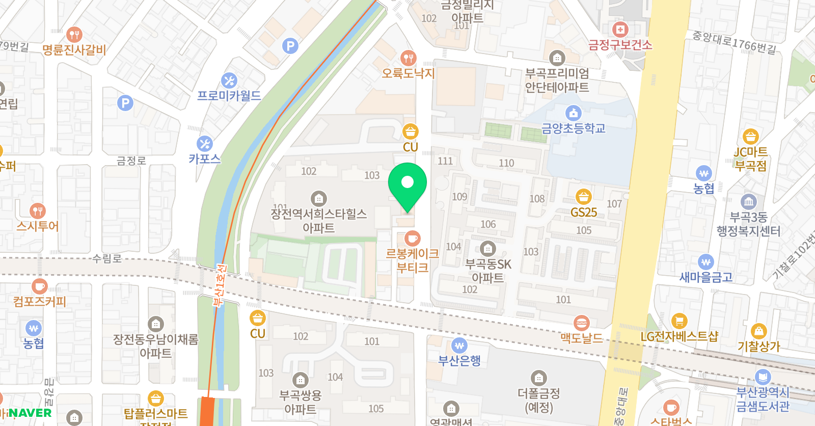 비끄아트 부산금정점 위치