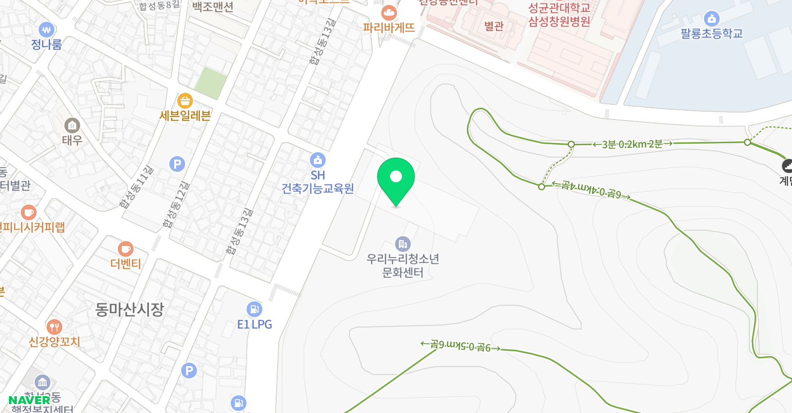 우리누리 청소년문화센터 실내수영장 위치