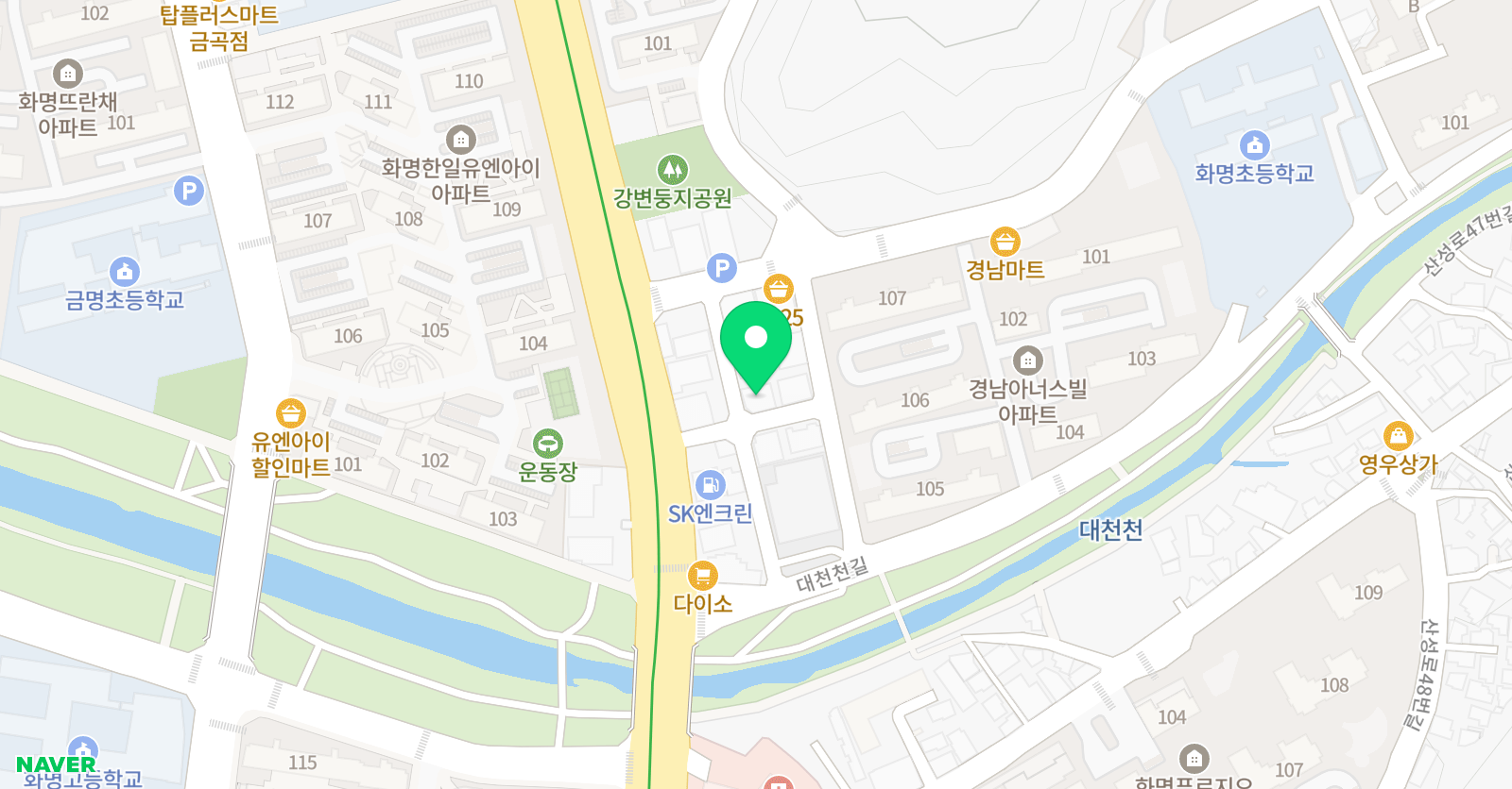 MBA화랑태권도 위치
