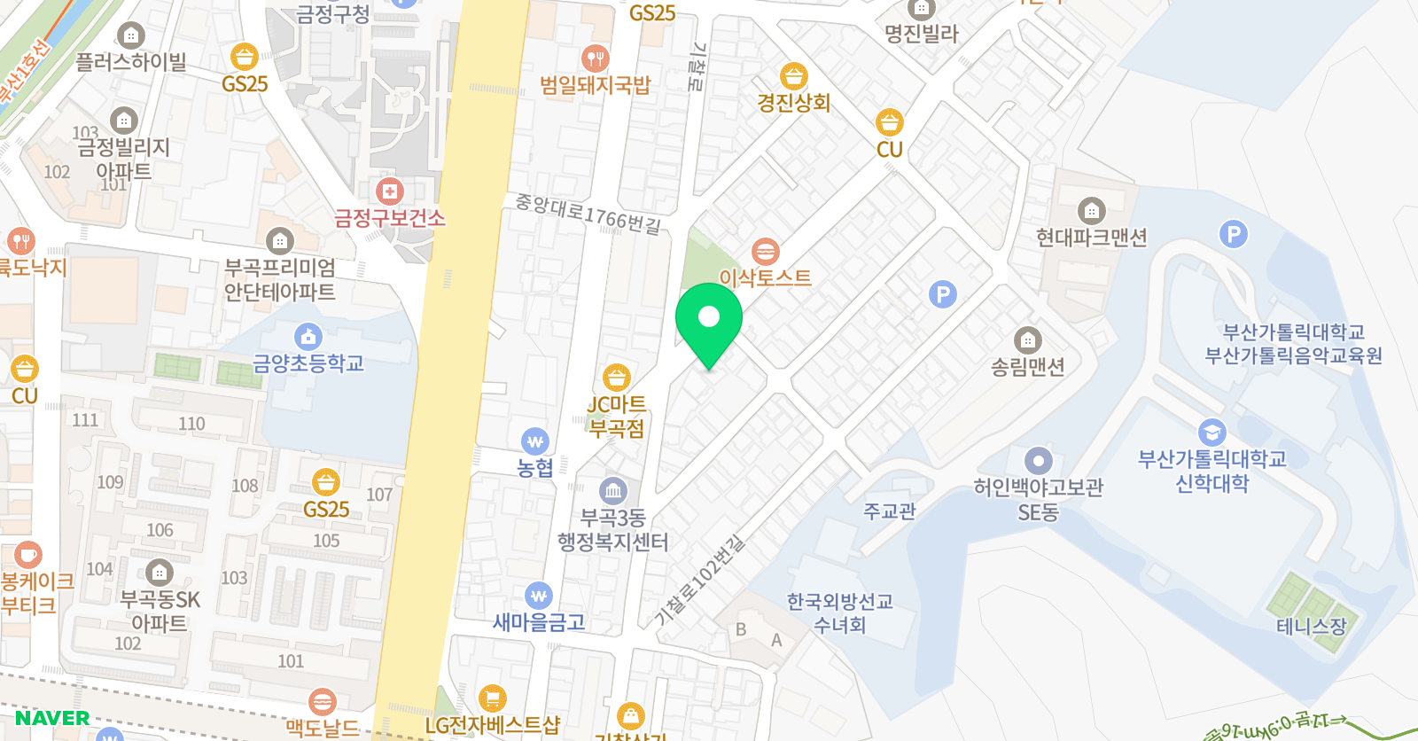 천재키즈태권도 위치