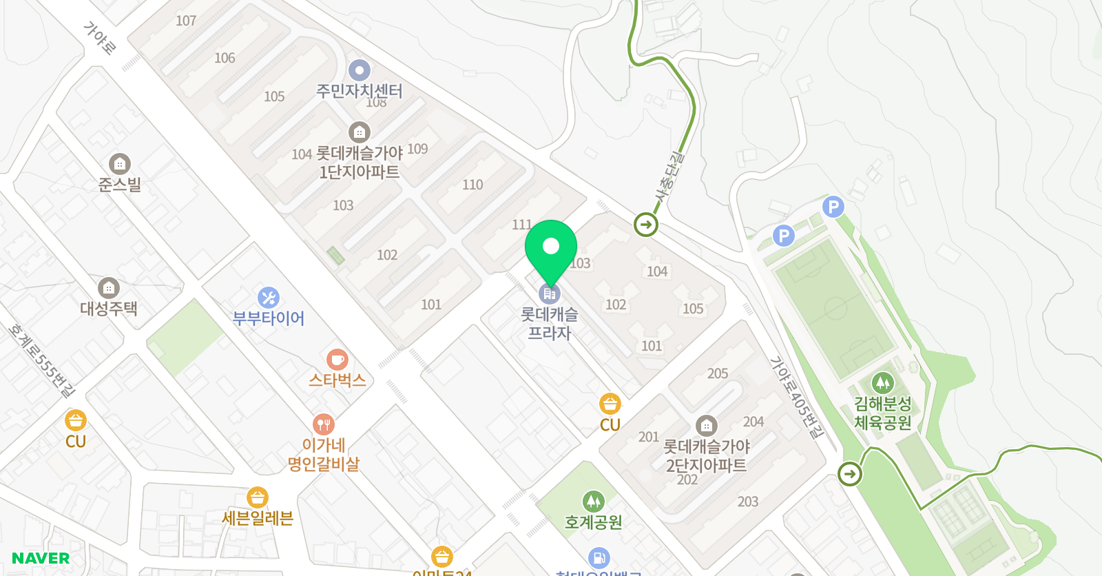 한마음 태권도 위치