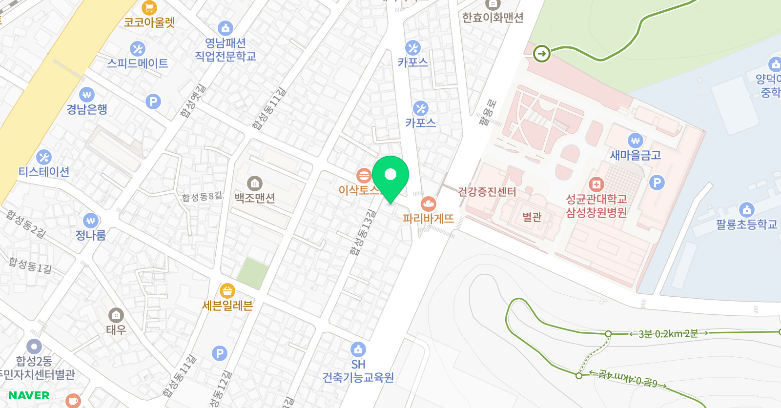 빨간펜 수학의달인 마산합성점 위치