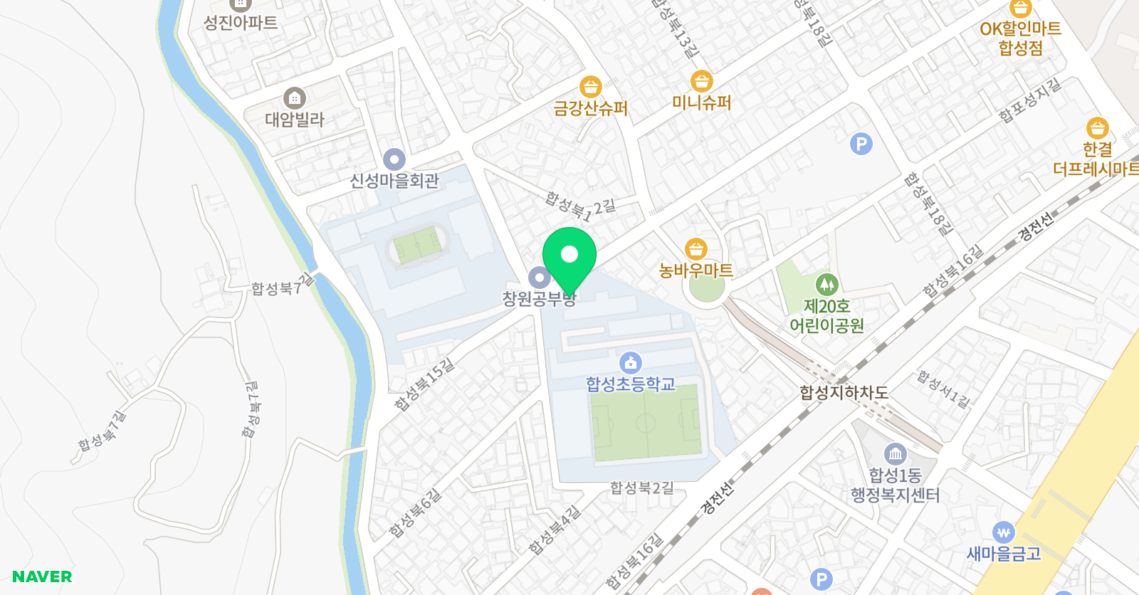 마산합성 풋볼스쿨 위치
