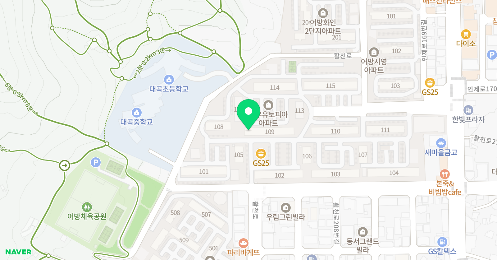 빨간펜수학의달인 김해어방 대우유토피아점 위치