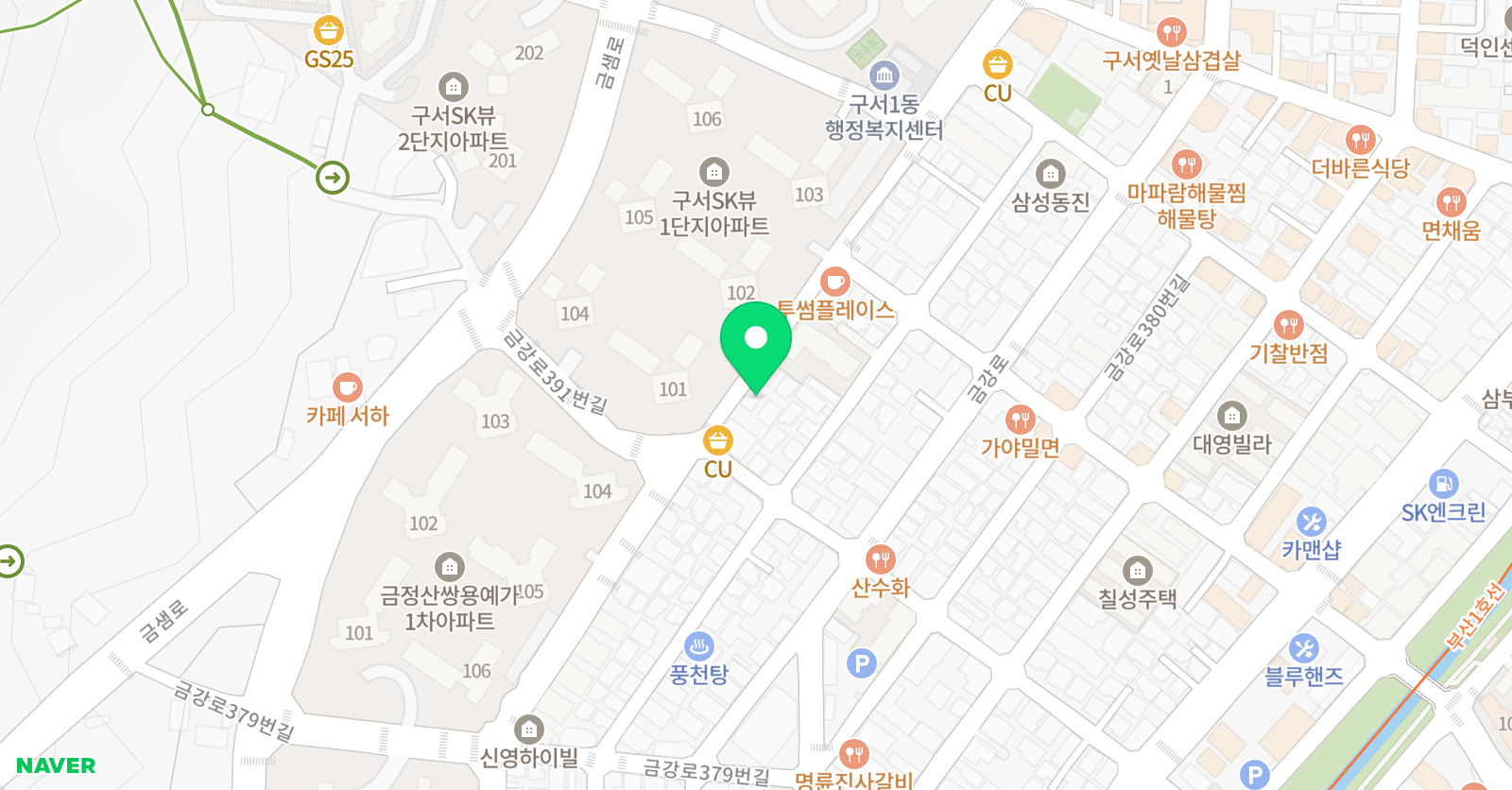 한별 수학학원 위치