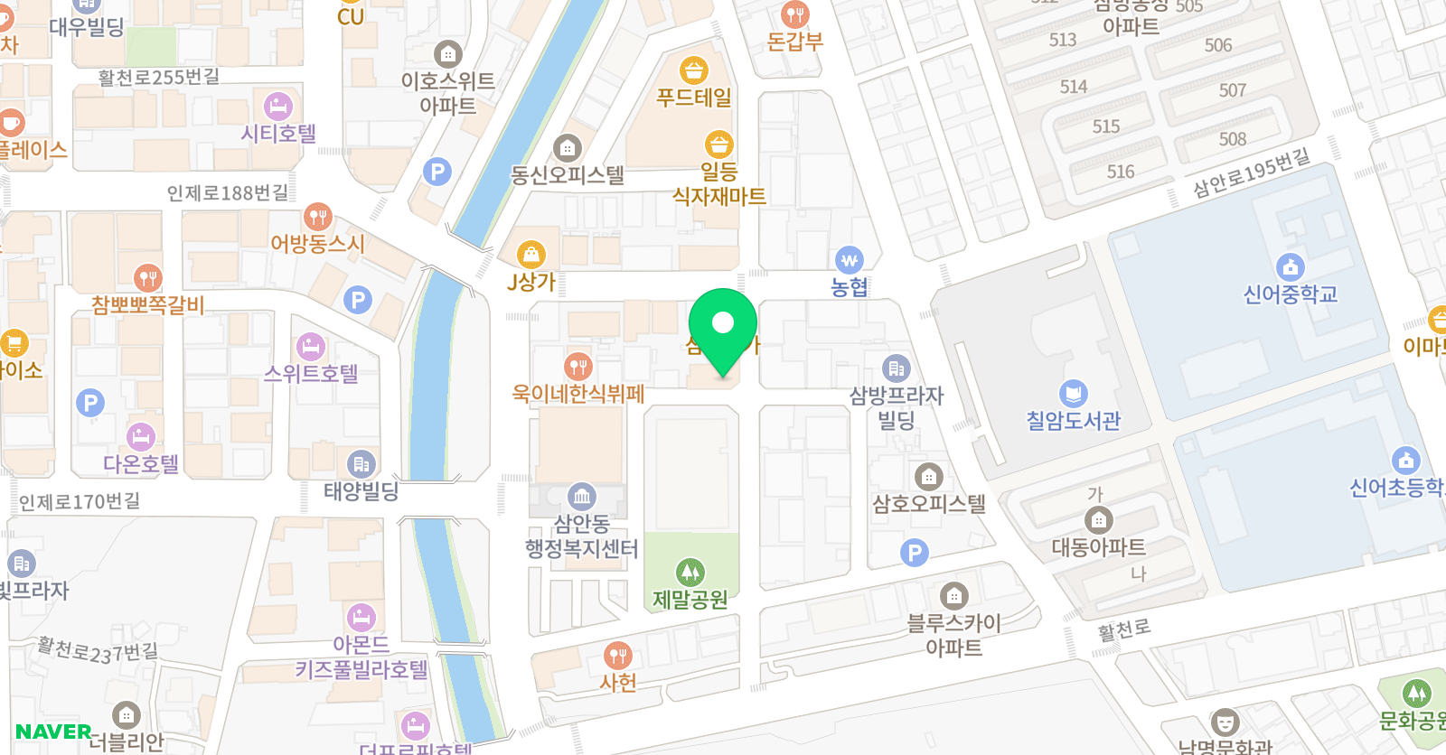 명문 학원 위치