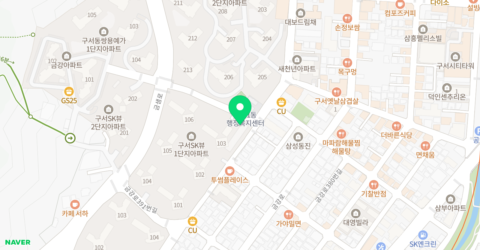 놀작무늬 미술학원 위치