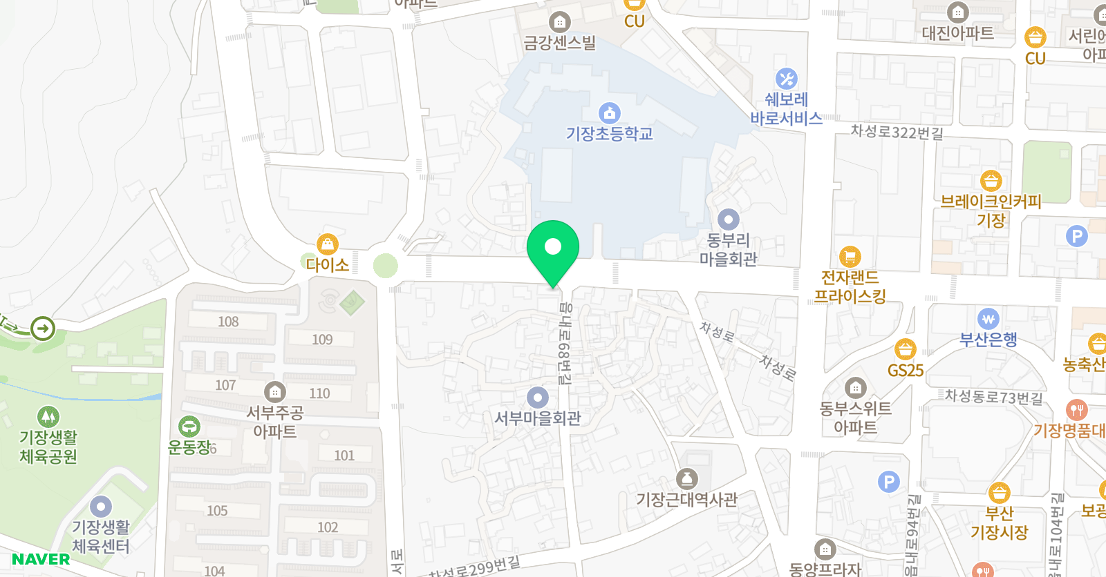 뮤엠 영어 학원 기장초점 위치