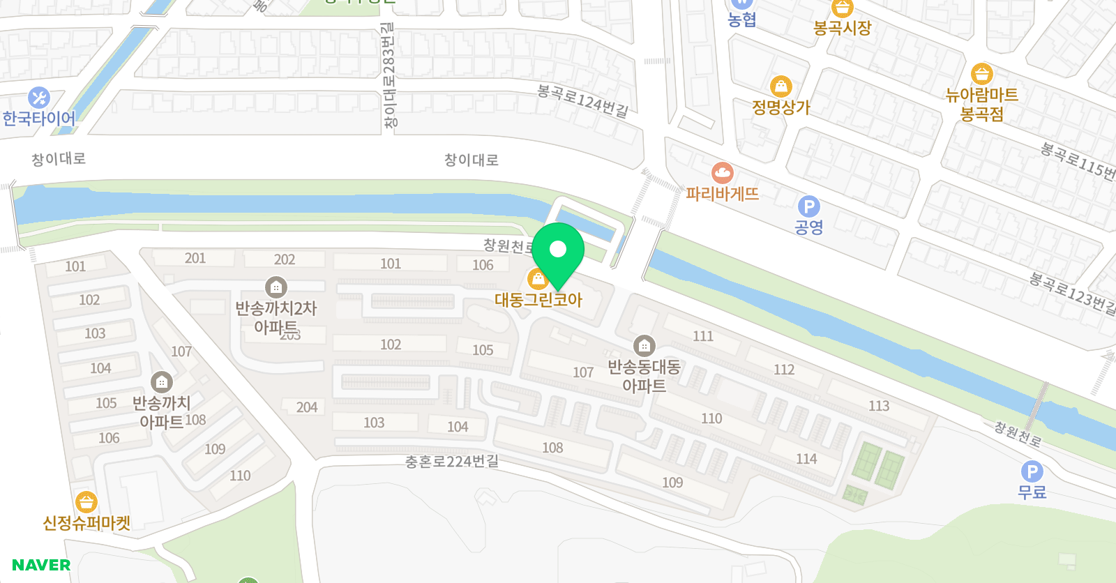 GNB 어학원 봉곡캠퍼스 위치