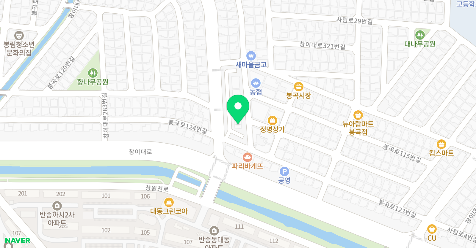 조은하늘 태권도장 위치