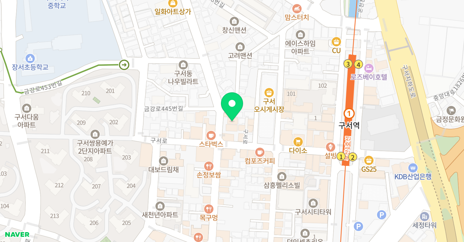 눈높이러닝센터 장서학원 위치