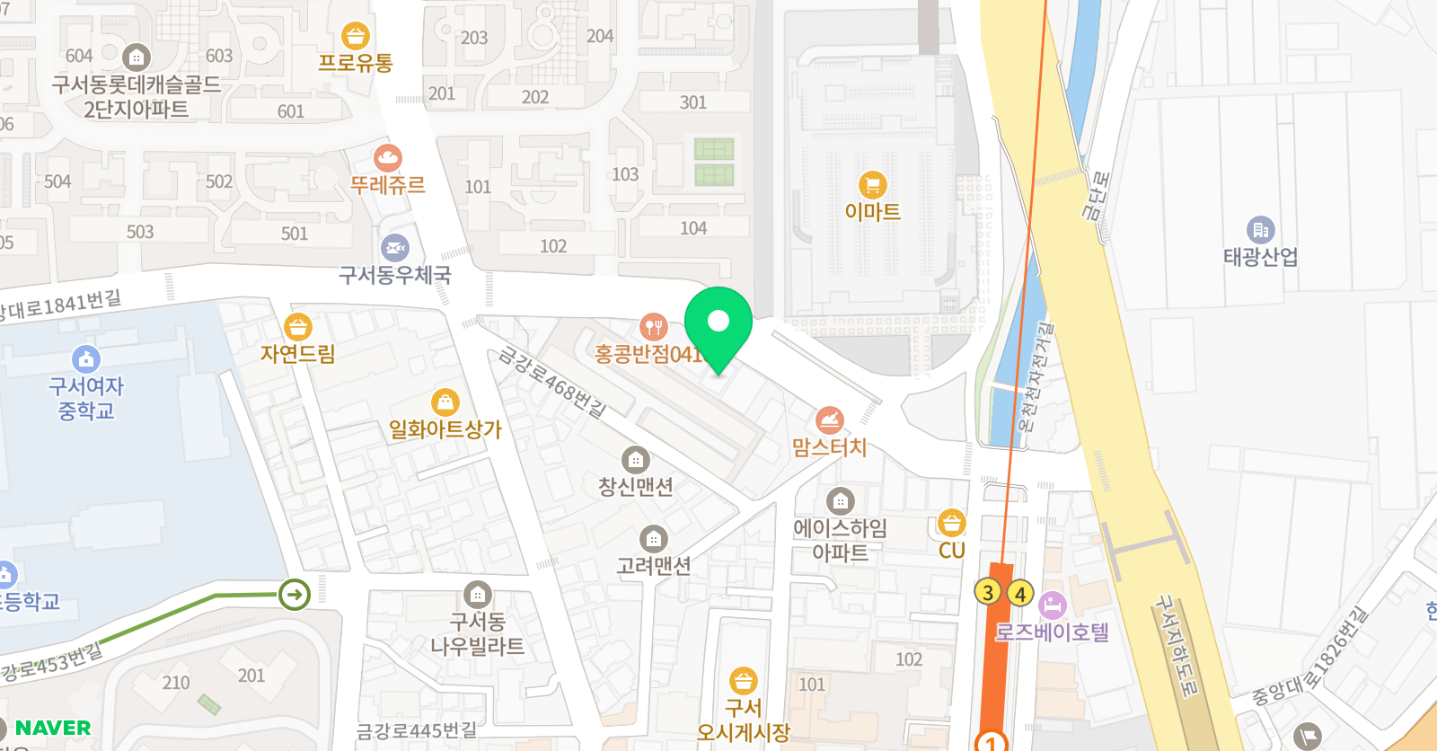 이카스 영어학원 위치