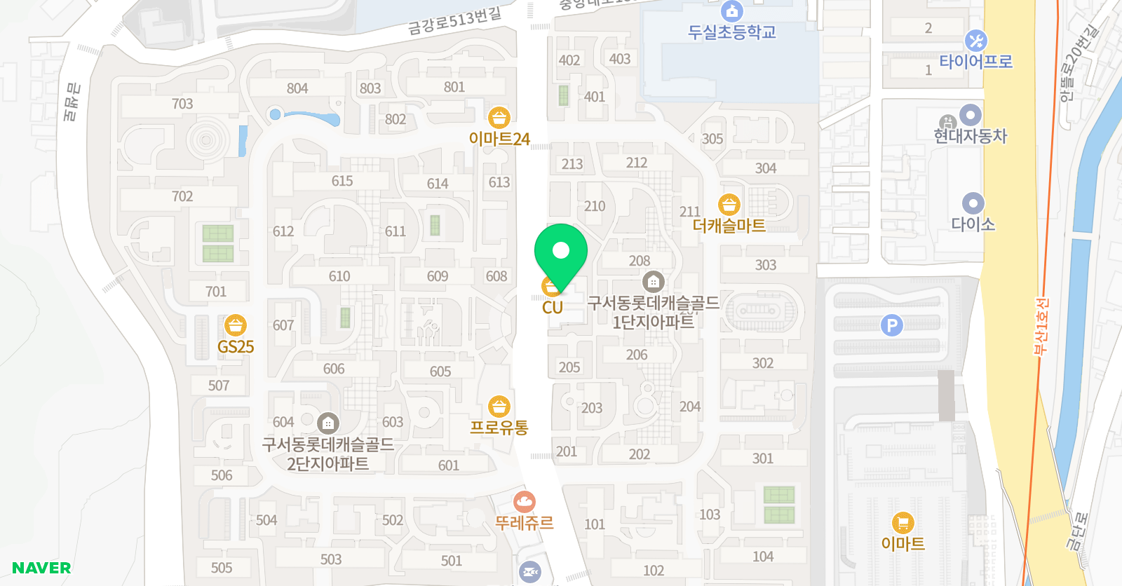 책나무 구서 독서학원 위치