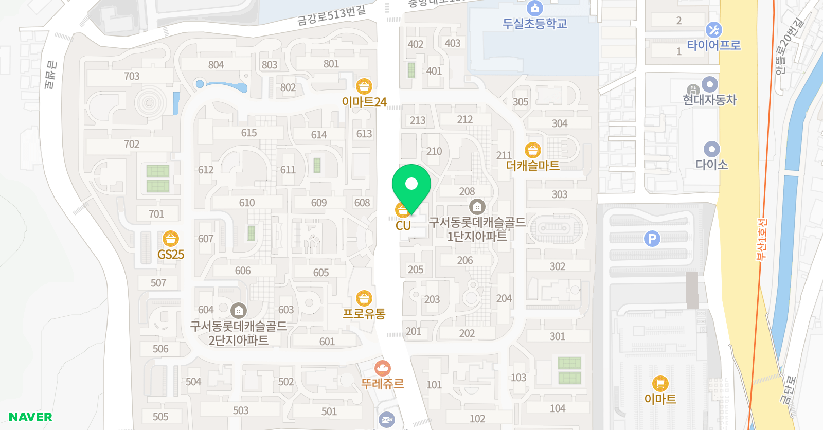 딥매쓰구서캠퍼스학원 위치