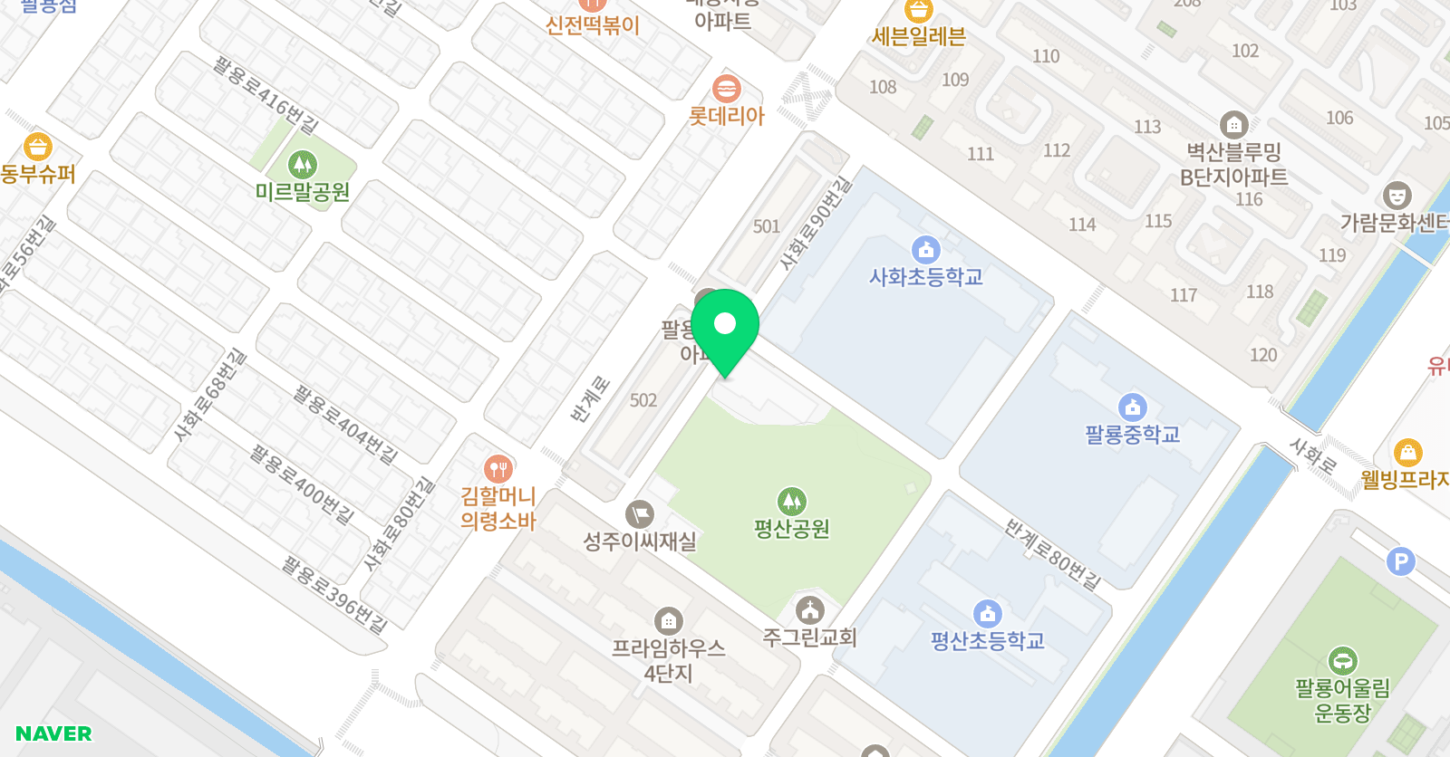 오차드 어학원 위치