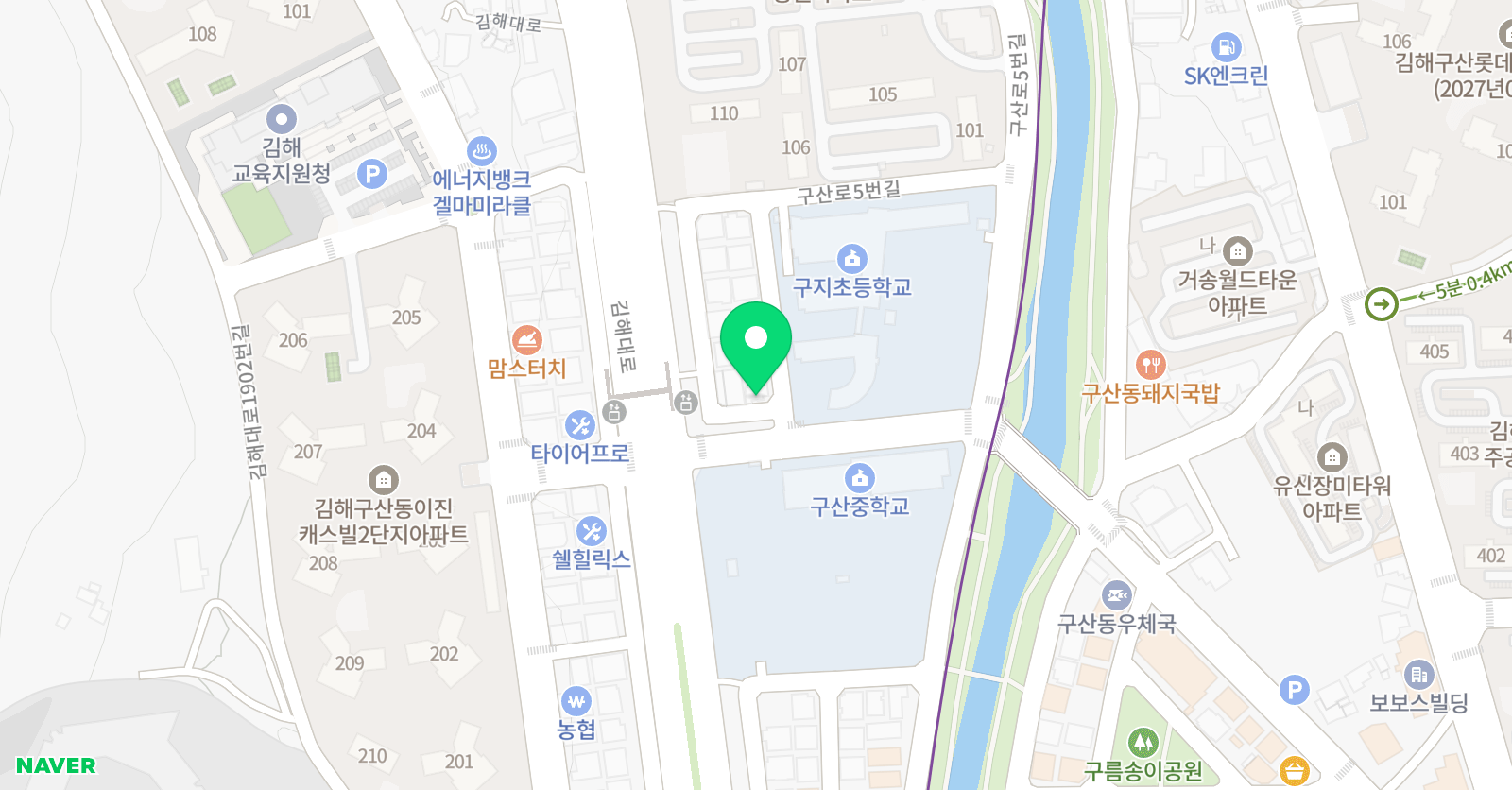 하이엔드 영어수학학원 위치