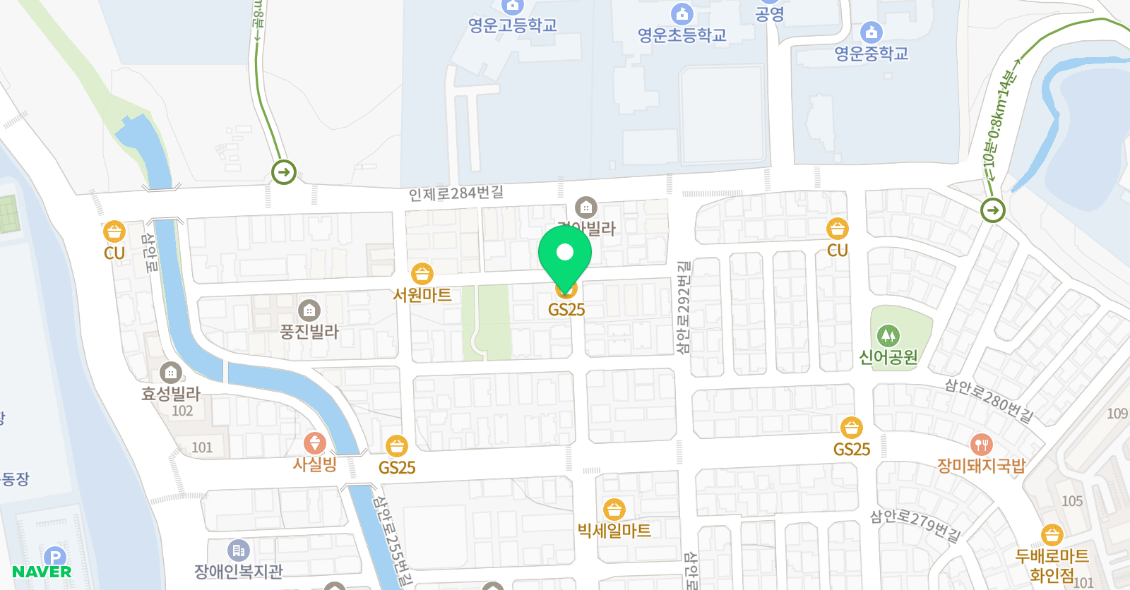플랜에이 수학학원 삼방점 위치