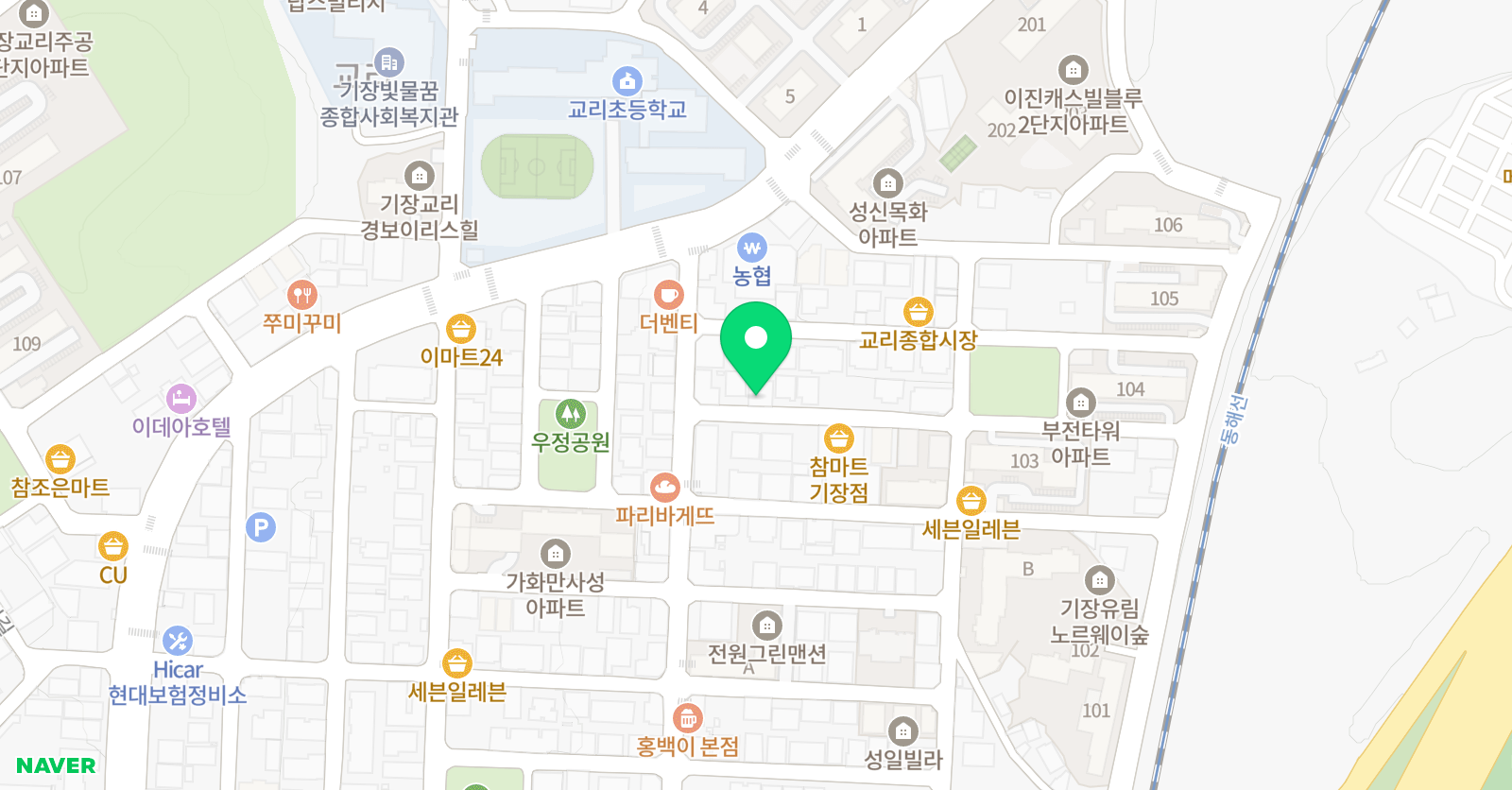 새한길 학원 위치