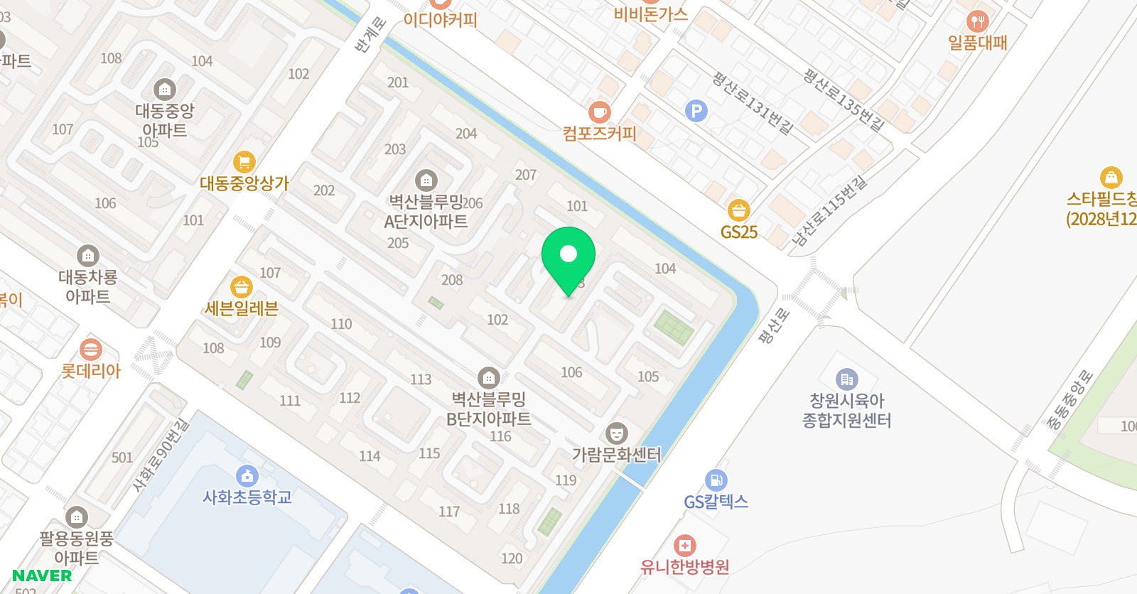 브라이트 영어학원 위치
