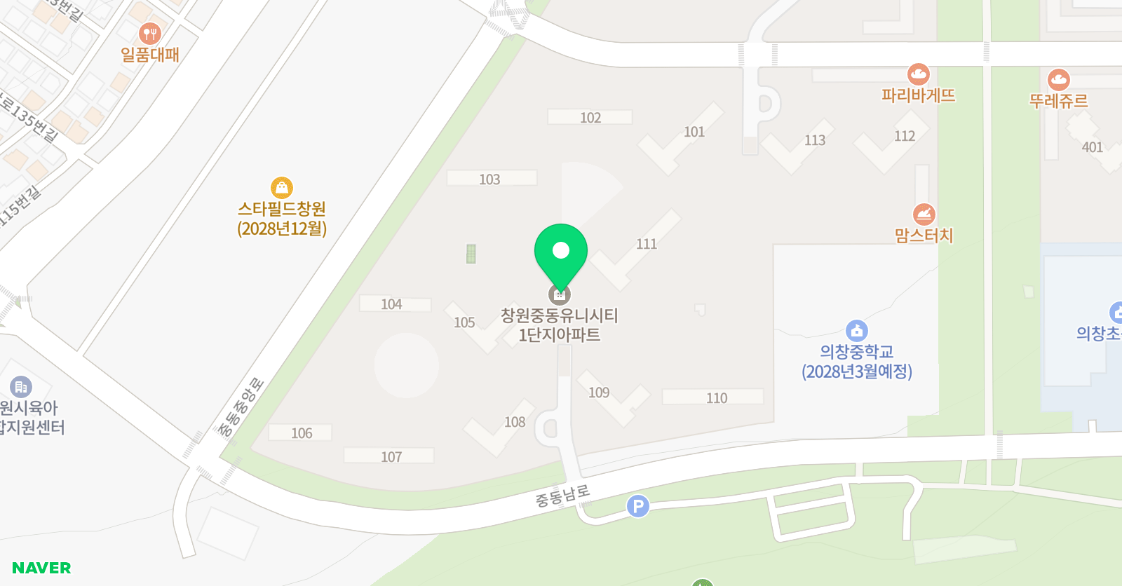 기탄사고력교실 중동유니시티 1단지점 위치