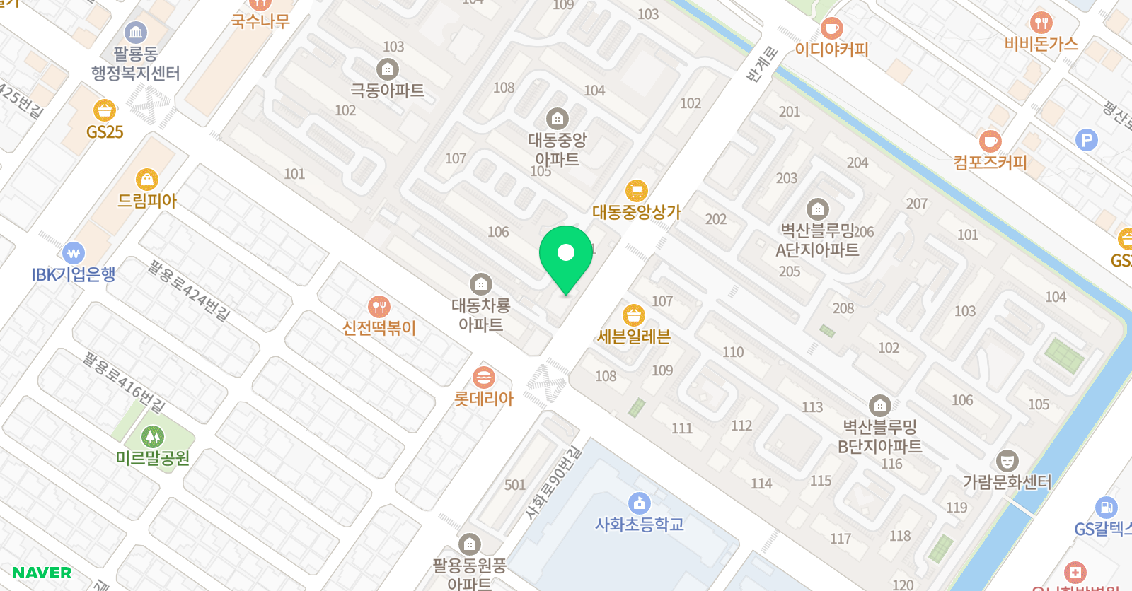 하얀꿈 미술학원 위치