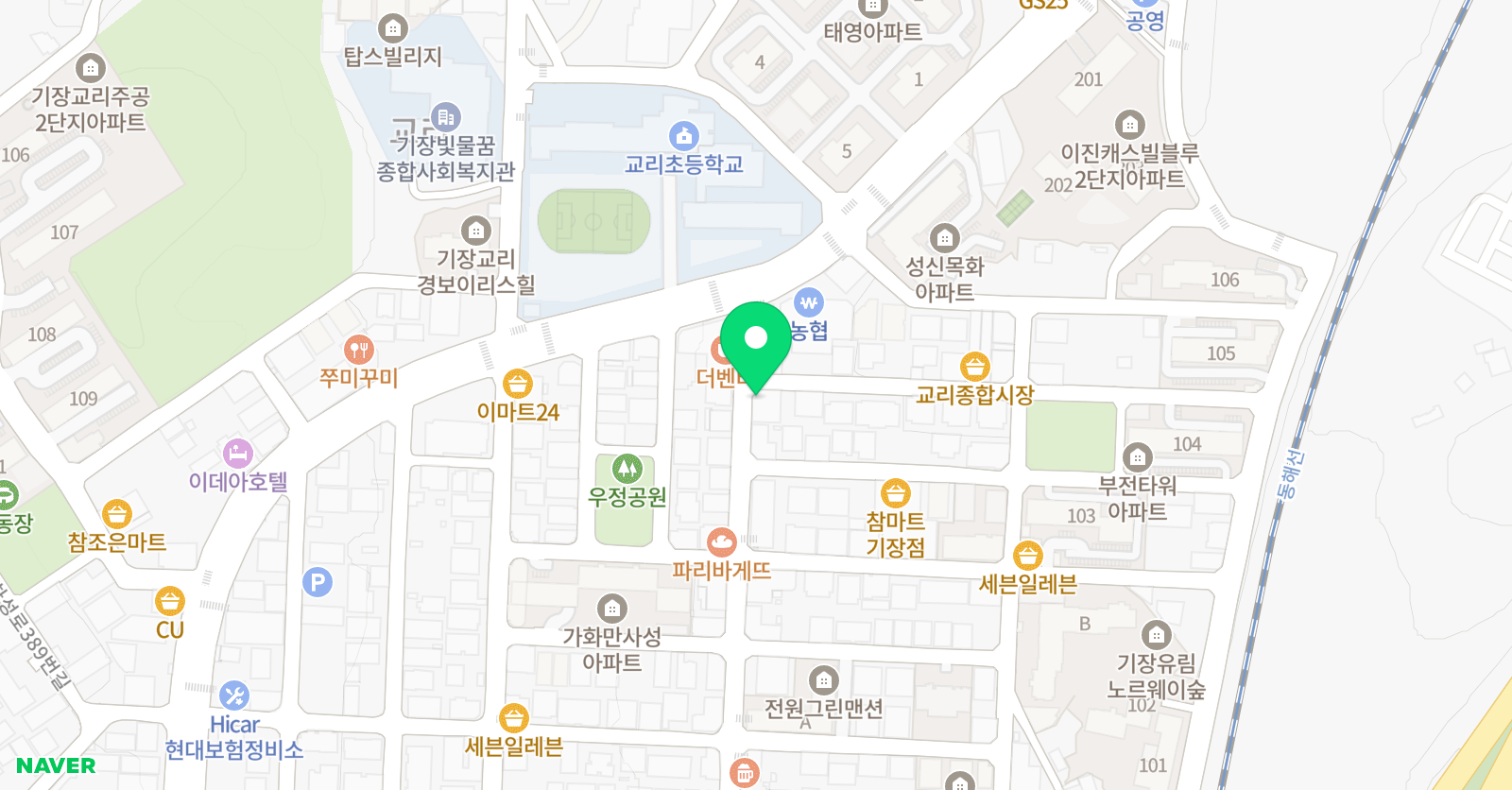 본잉글리시 어학원 부산기장캠퍼스 위치